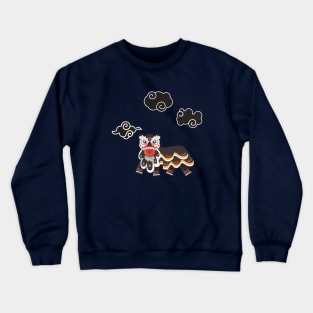 Black chinese lion dance Crewneck Sweatshirt